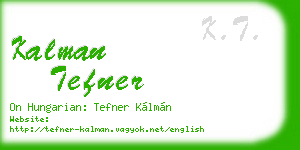 kalman tefner business card